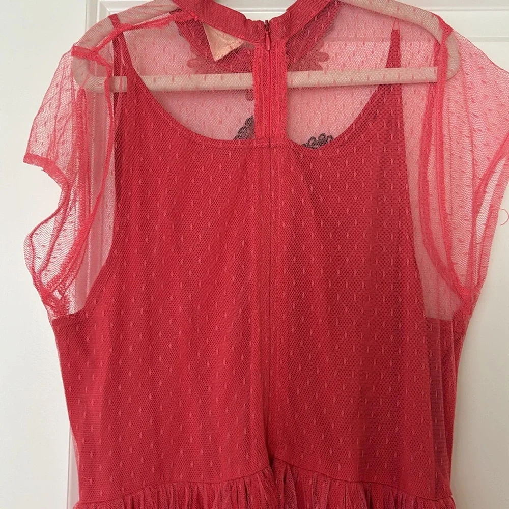 Mia Joy Girls Long Red Flower Dress - Picture 6 of 8